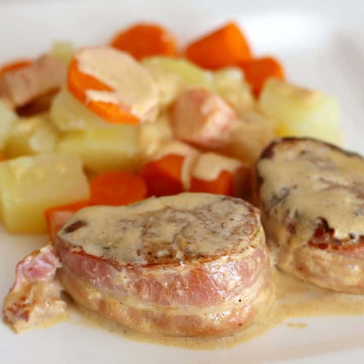 Schweinefilet mit Bacon | Creme Fraiche Sauce