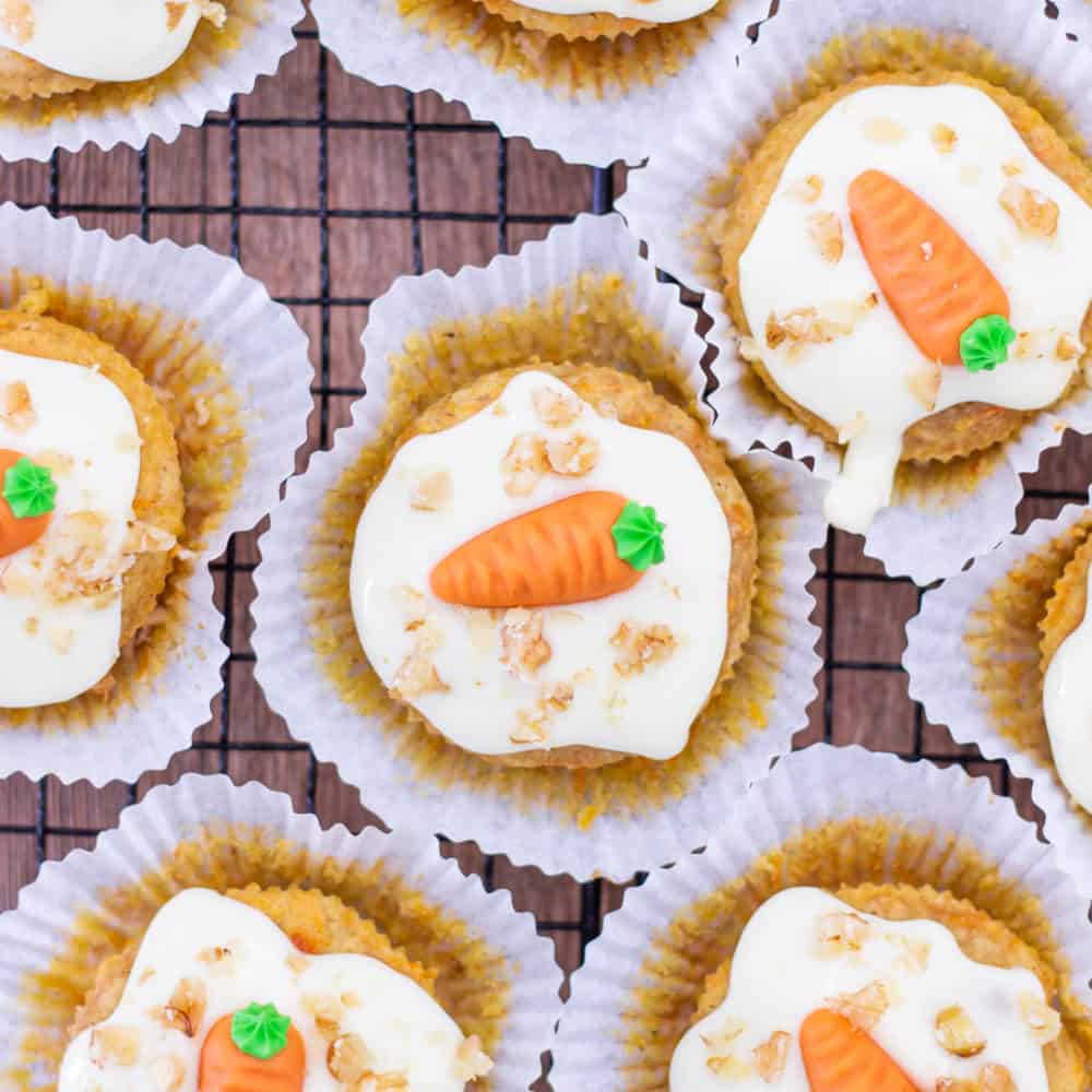 Karotten Muffins - saftig mit Nuss und Öl