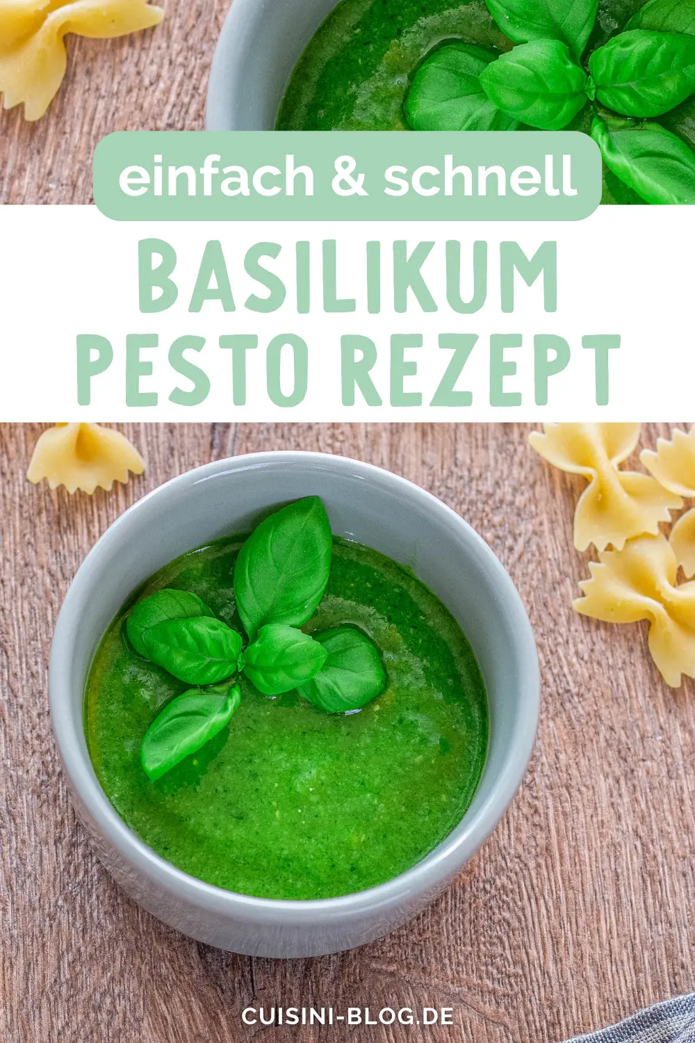 Basilikum Pesto Rezept selber machen. Einfaches Grünes Pesto oder auch Pesto alla Genovese.