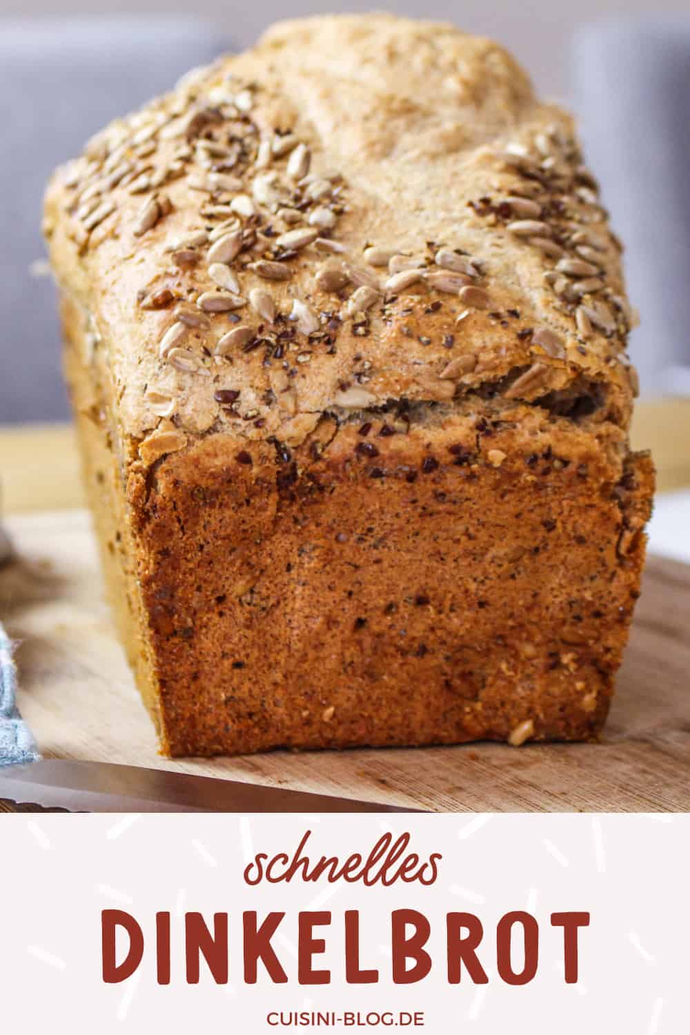 Pinterest Design 1 (1000 x 1500) Dinkel Vollkornbrot selber backen