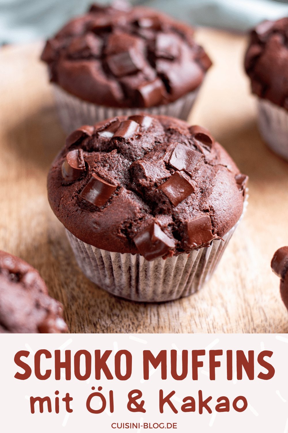 Schokomuffins - super saftig mit Öl &amp; Kakao (bestes Rezept)