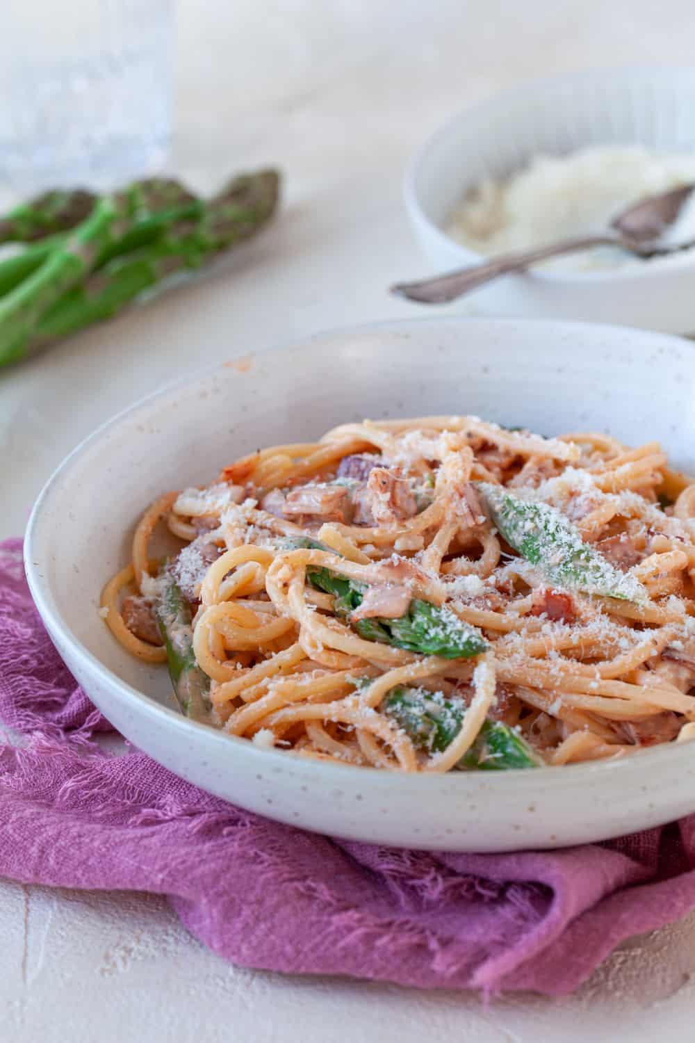 pasta-mit-grünem-spargel-und-schinken-21