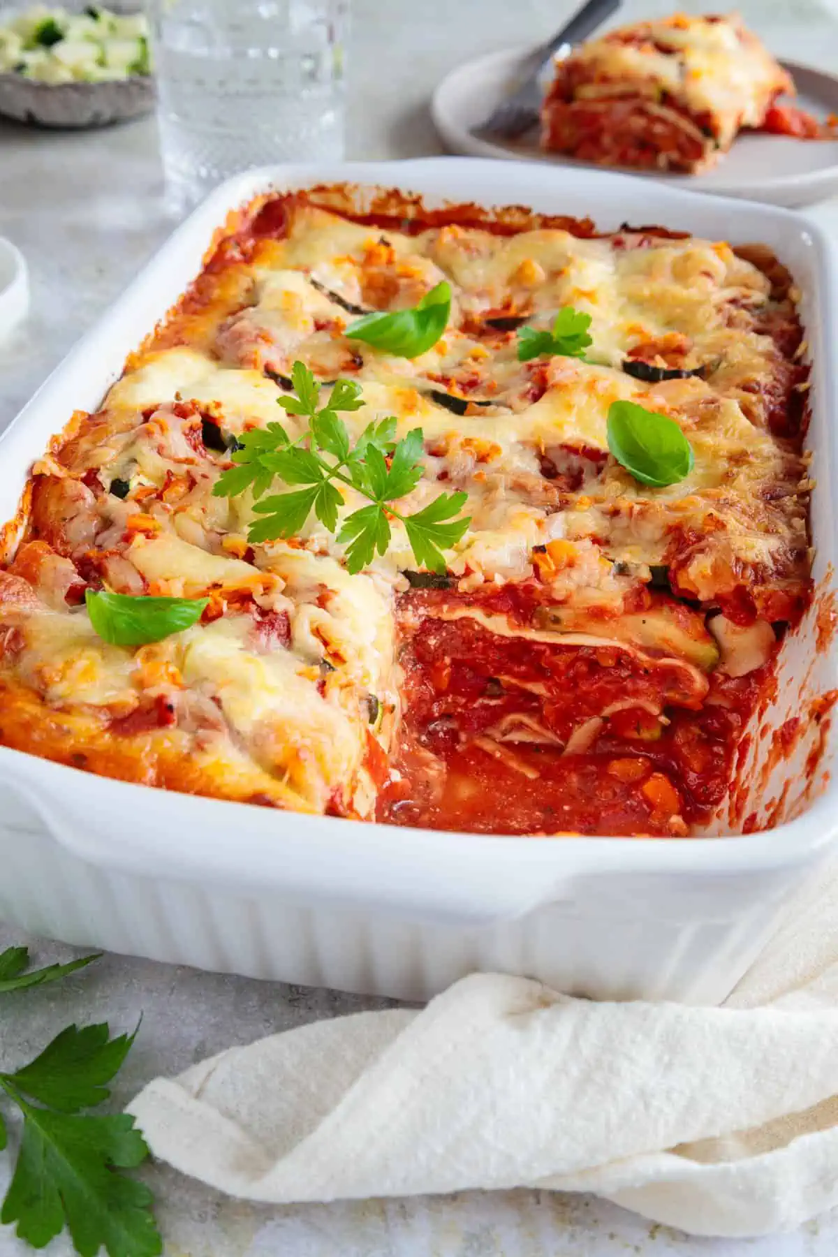 gemüselasagne-das-beste-vegetarische-rezept-11 Lachs im Backofen in Sahne-Soße - einfaches Gratin Rezept