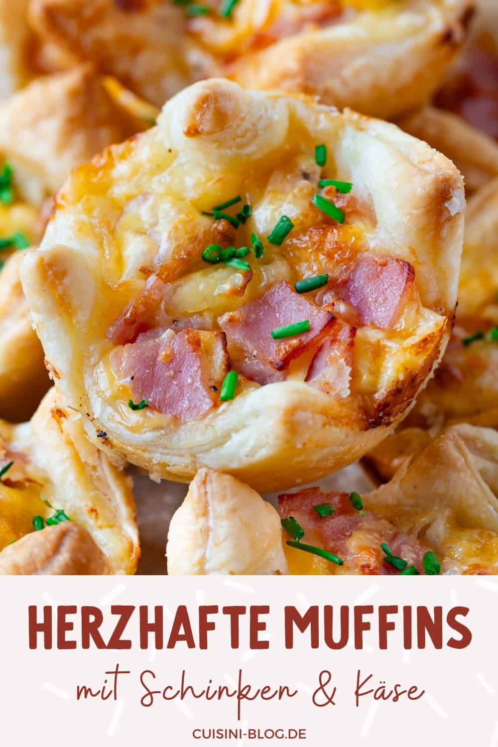 Herzhafte Muffins mit Schinken &amp; Käse - schnelles Rezept