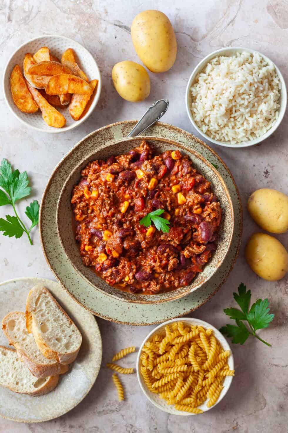 Chili con Carne Beilagen