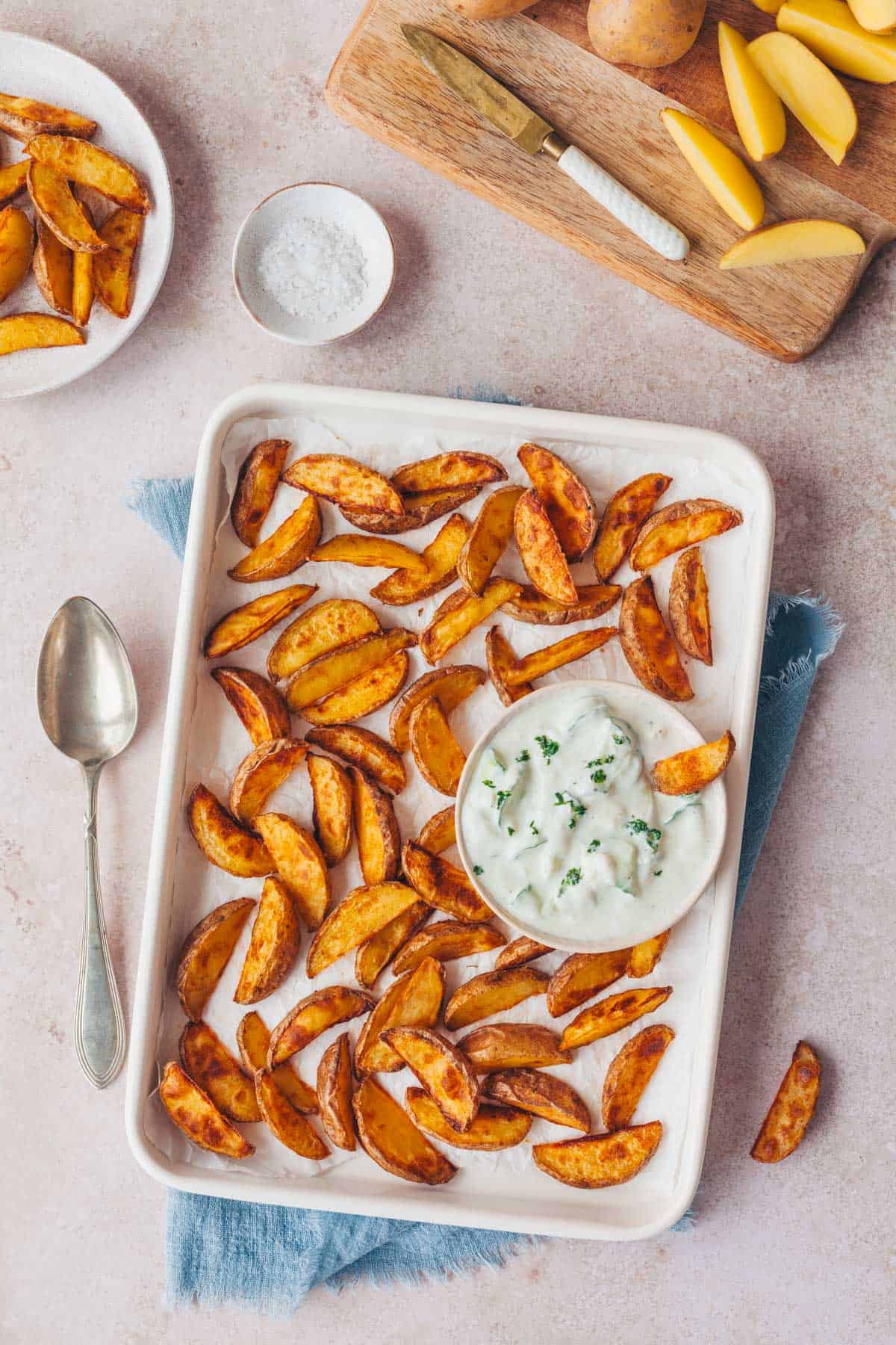 Kartoffelspalten im Ofen
